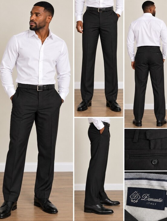 Demantii Italy Other - Men’s Demantii Italy Black Dress Pants
